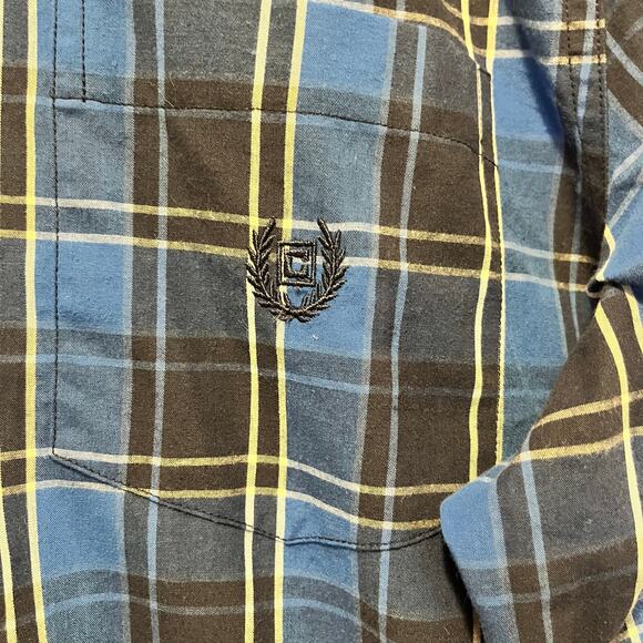 Chaps Men’s Button Down NWT Size XL Blue Plaid Cotton Easy Care - Picture 5 of 16